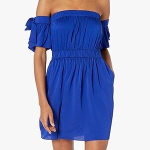 Milly Off-the-Shoulder Silk Dress Size L
